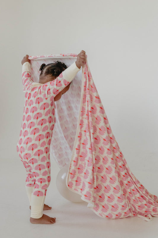 Bamboo Swaddle Blanket in Peacock