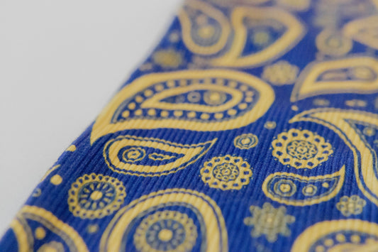 Bamboo Swaddle Blanket in Blue Paisley - En Route Designs