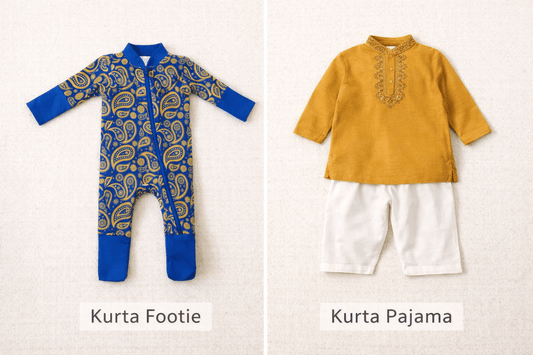 Baby Kurta Pajama vs Kurta Footie: Which Is Better for Babies? - En Route Designs